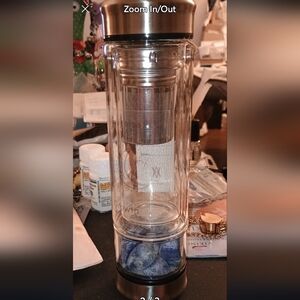 Elegant Glass Infuser with Silver Accents